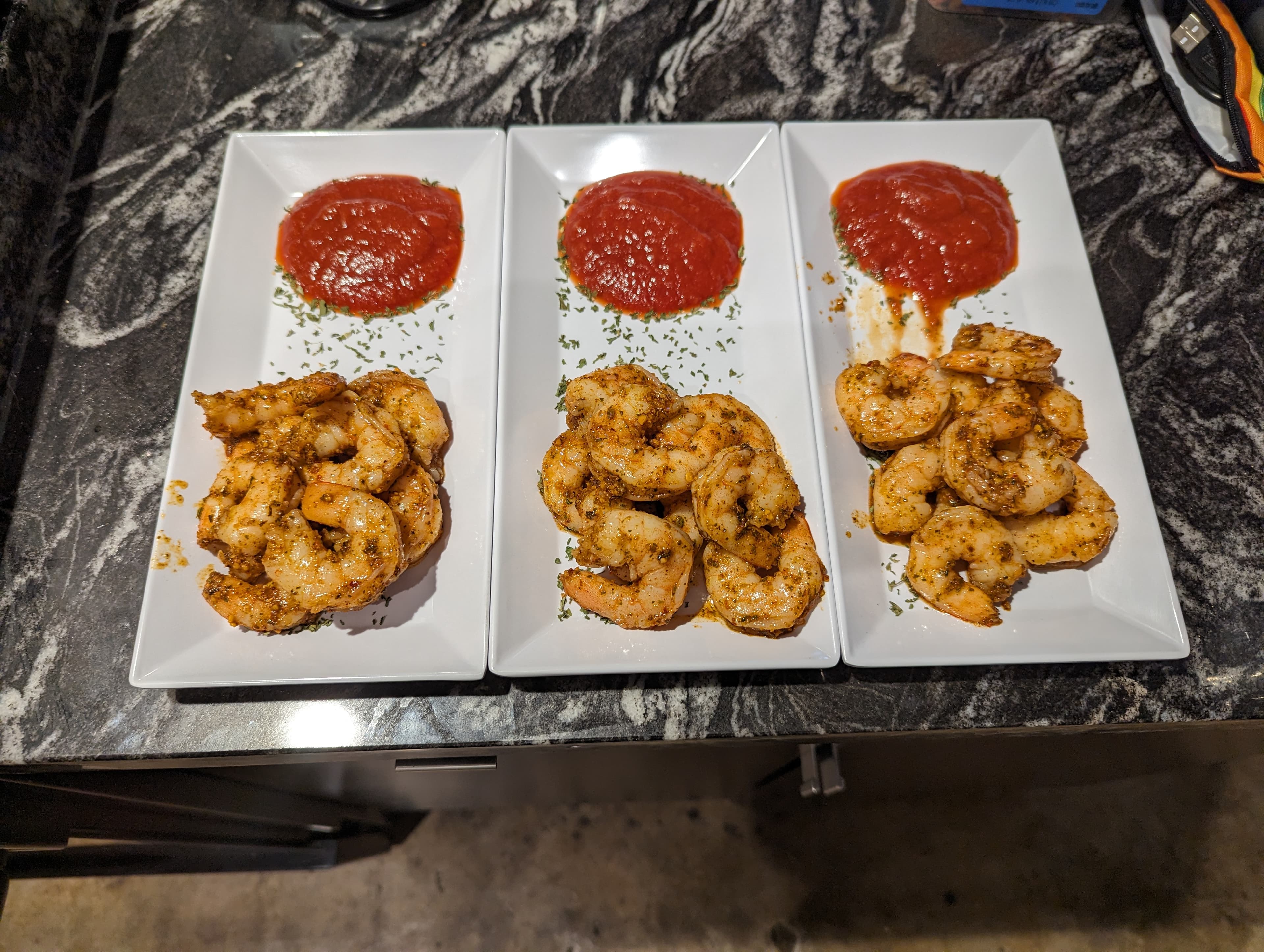 Shrimp trio